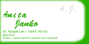 anita janko business card